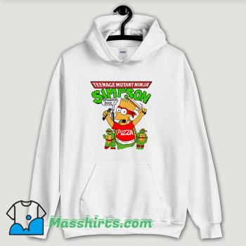 Cool Vintage 90’s Bart Simpson TMNT Teenage Mutant Ninja Turtles Hoodie Streetwear