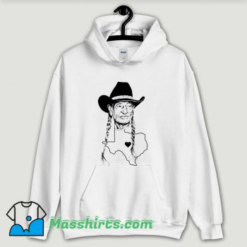 Cool Willie Nelson Texas Love Hoodie Streetwear