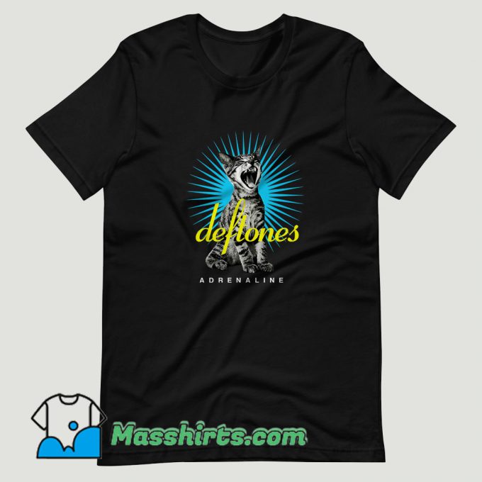 Deftones Adrenaline Sreaming Cat T Shirt Design