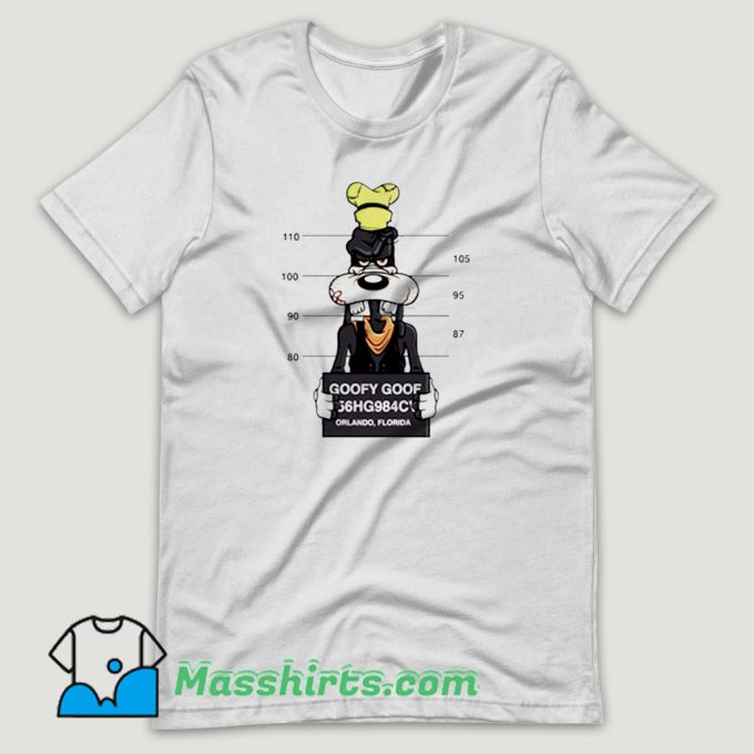 Disney Goofy Goof Mugshot T Shirt Design