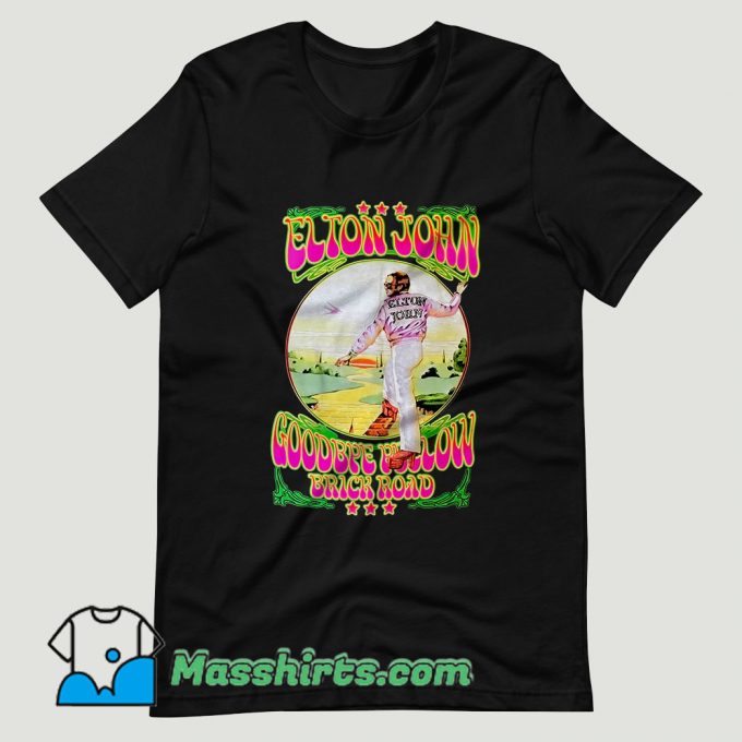 Elton John Goodbye Yellow Brick Road T Shirt Design