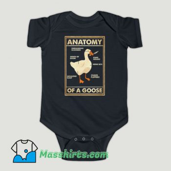Funny Anatomy of A Goose Baby Onesie
