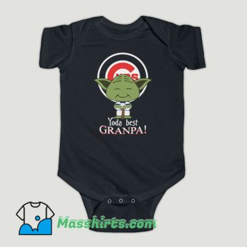 Funny Baby Yoda Chicago Cubs Best Grandpa Baby Onesie