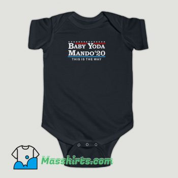 Funny Baby Yoda Mando 2020 Baby Onesie