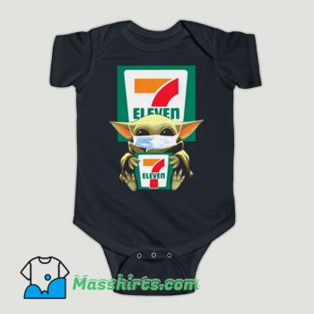 Funny Baby Yoda Mask 7 Eleven Coronavirus Baby Onesie