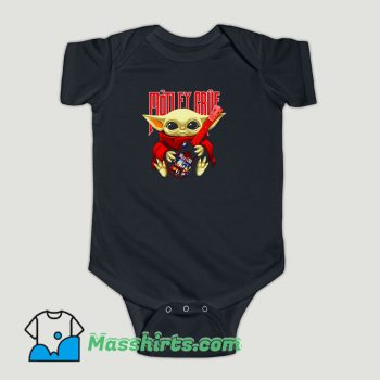 Funny Baby Yoda hug Motley Crue Baby Onesie