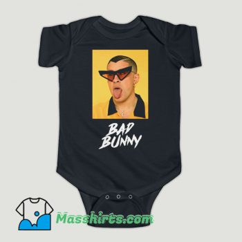 Funny Bad Bunny Wild Tongue Baby Onesie