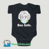 Funny Bea Arthur Wear Mask Be Safe Baby Onesie