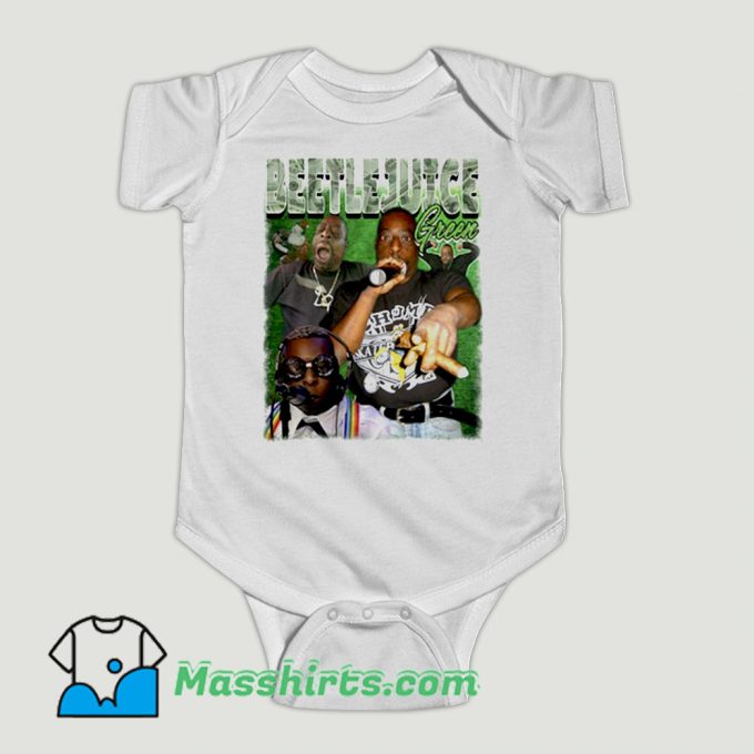 Funny Beetlejuice Green Rapper Baby Onesie