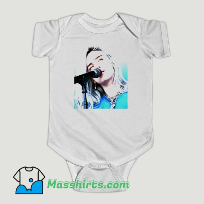 Funny Billie Eilish Blue Aesthetic Baby Onesie