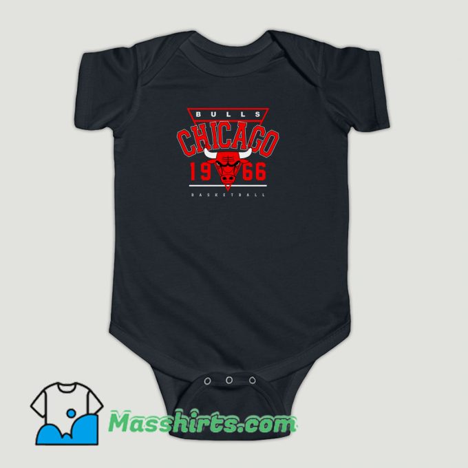 Funny Chicago Bulls 1966 Vintage Baby Onesie