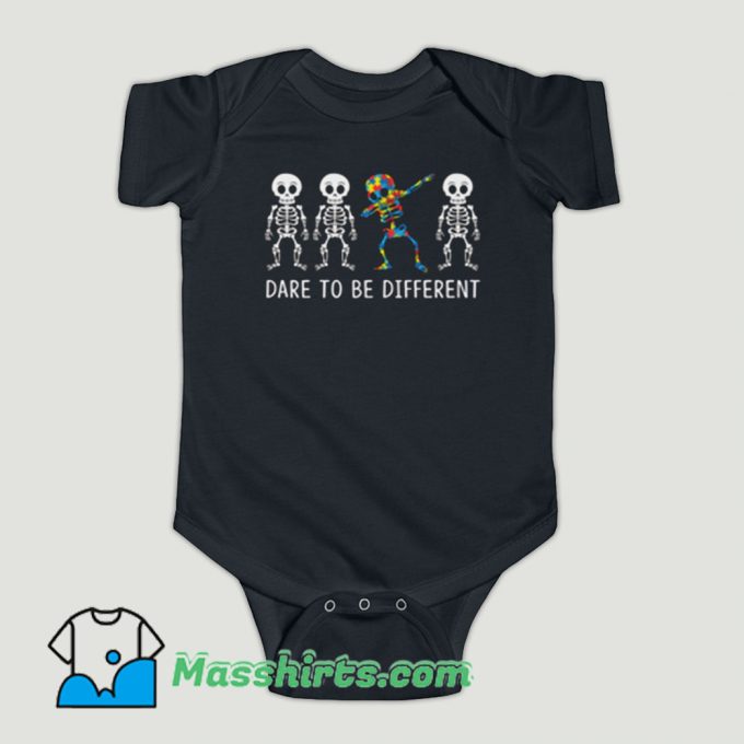 Funny Dare To Be Different Skull Baby Onesie