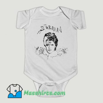 Funny David Bowie Starman Baby Onesie