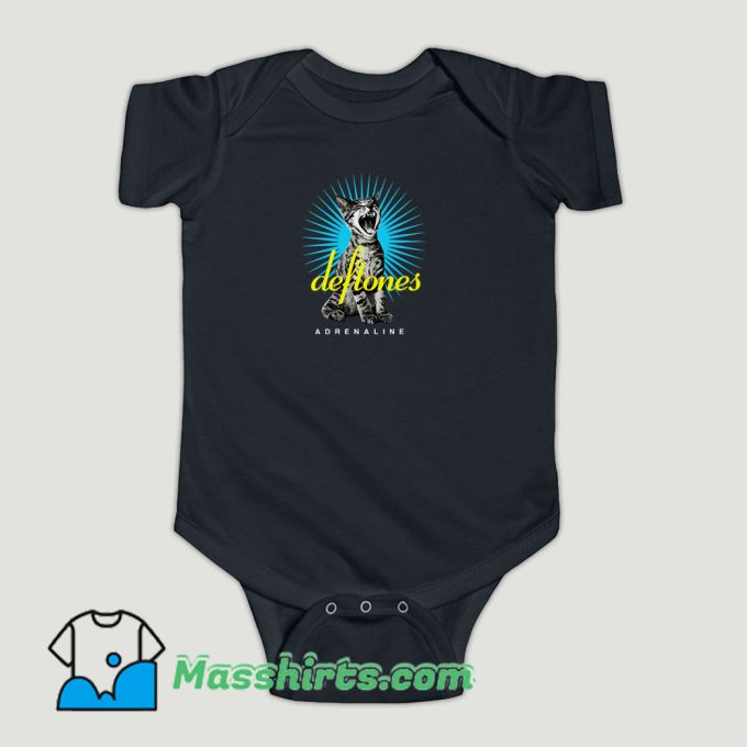 Funny Deftones Adrenaline Sreaming Cat Baby Onesie