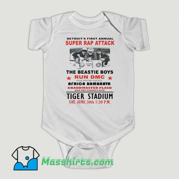 Funny Detroit Super Attack Beastie Boys Baby Onesie