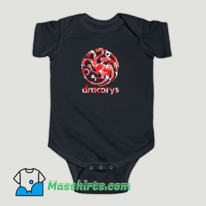 Funny Dracarys Flower Baby Onesie