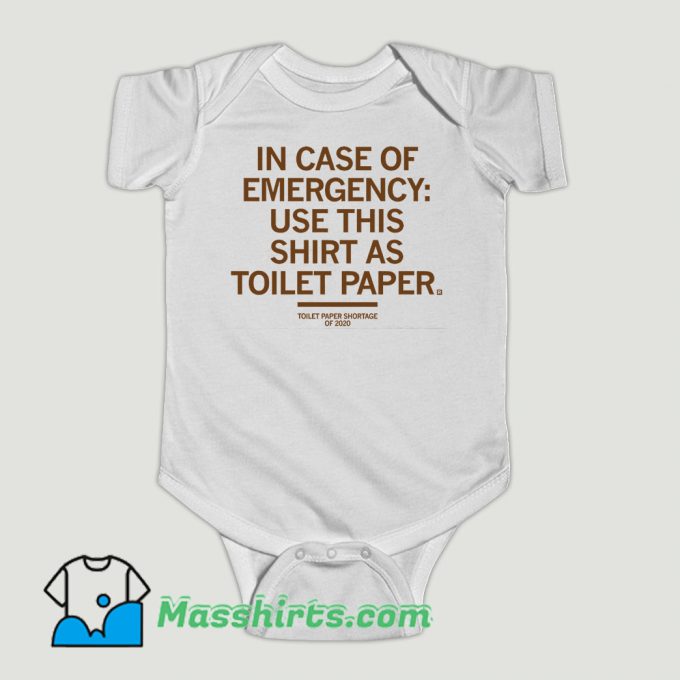 Funny Emergency Toilet Paper Baby Onesie