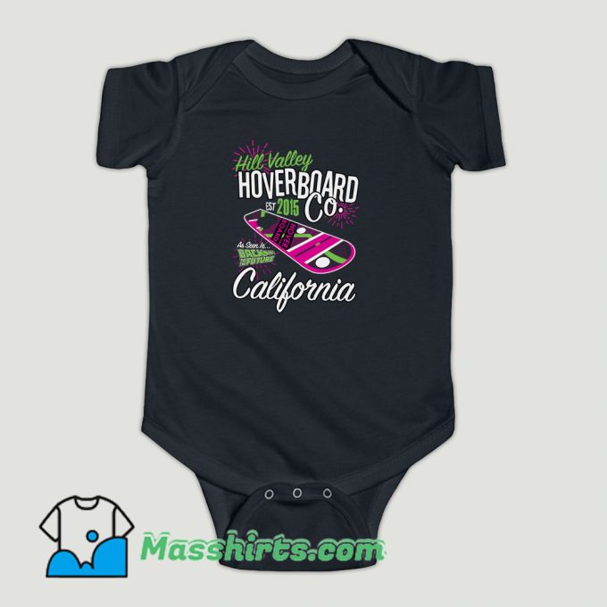 Funny Hill Valley Hoverboard Back To The Future Vintage Baby Onesie