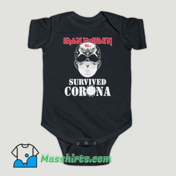 Funny IRON MAIDEN Survived Corona Baby Onesie