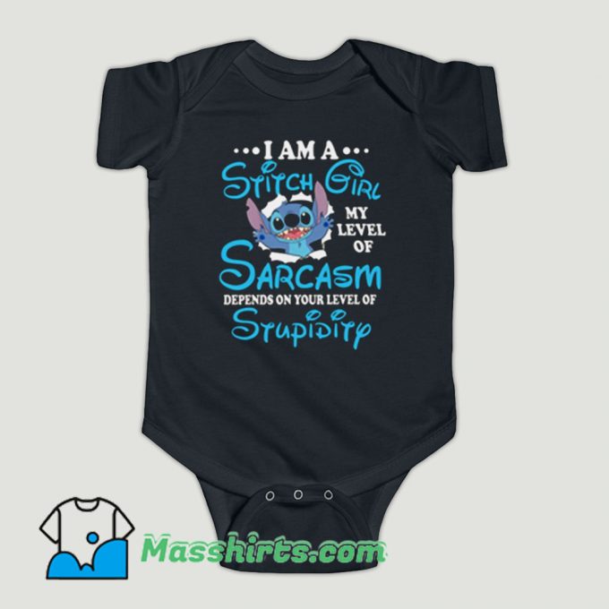 Funny Im A Stitch Girl Disney Baby Onesie