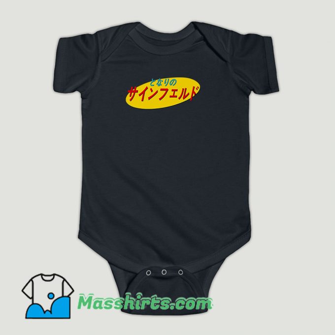 Funny Japanese Seinfeld Logo Baby Onesie