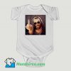 Funny Jesus Hates You Middle Finger Baby Onesie