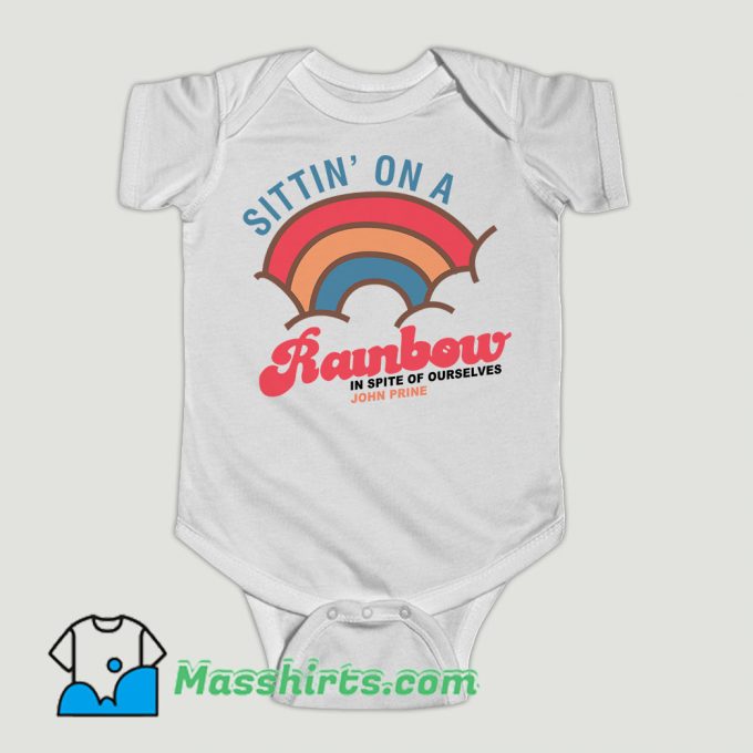 Funny John Prine Sittin On A Rainbow In Spite Of Ourselves Baby Onesie