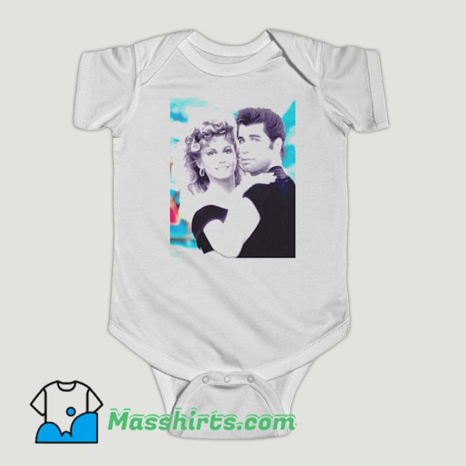 Funny John Travolta and Olivia Newton Grease Baby Onesie