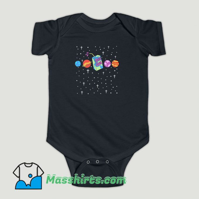 Funny Juice Box Space Galaxy Baby Onesie