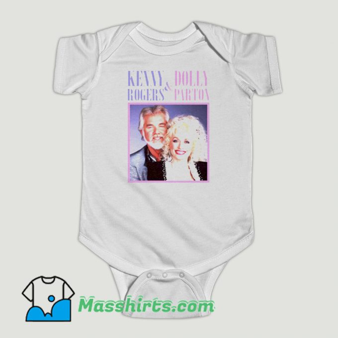 Funny Kenny Rogers and Dolly Parton Baby Onesie