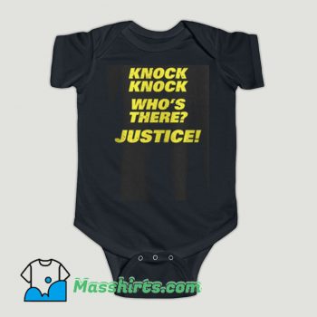 Funny Knock Knock Whos There Justice Brooklyn 99 Baby Onesie