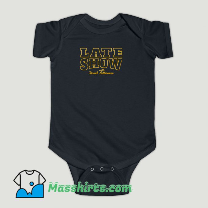Funny Late Show With David Letterman Baby Onesie