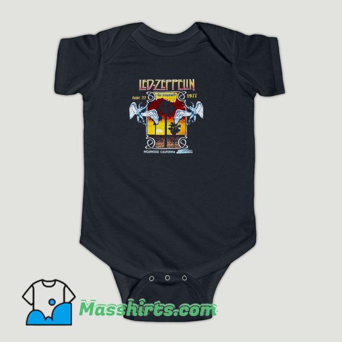 Funny Led Zeppelin 1977 Inglewood Concert Baby Onesie