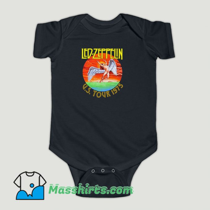 Funny Led Zeppelin US Tour 1975 Baby Onesie