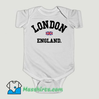 Funny London England Flag Baby Onesie