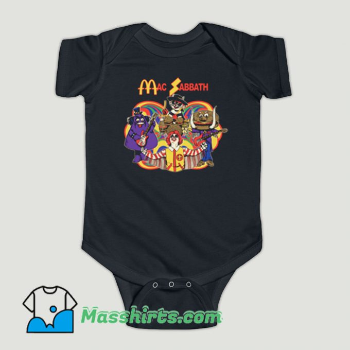 Funny Mac Sabbath Mc Donalds Baby Onesie