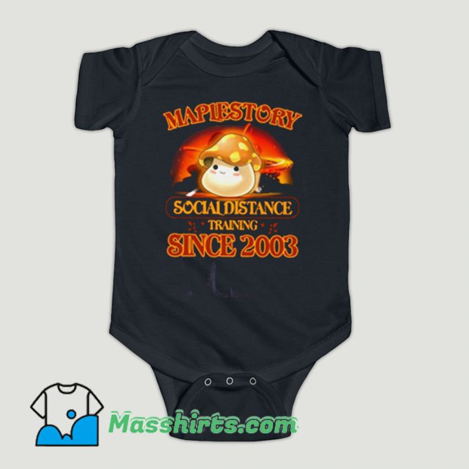 Funny Maplestory Social Distance Training Baby Onesie