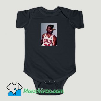 Funny Michael Jordan Cigar Smoke Champions Baby Onesie