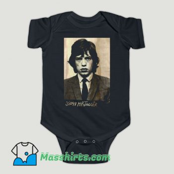 Funny Mick Jagger Mugshot Baby Onesie