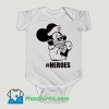 Funny Minnie Mouse My Heroes From Covid 19 Baby Onesie
