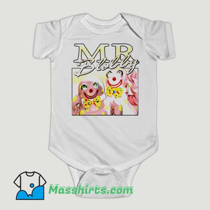 Funny Mr Blobby Vintage TV Show Baby Onesie