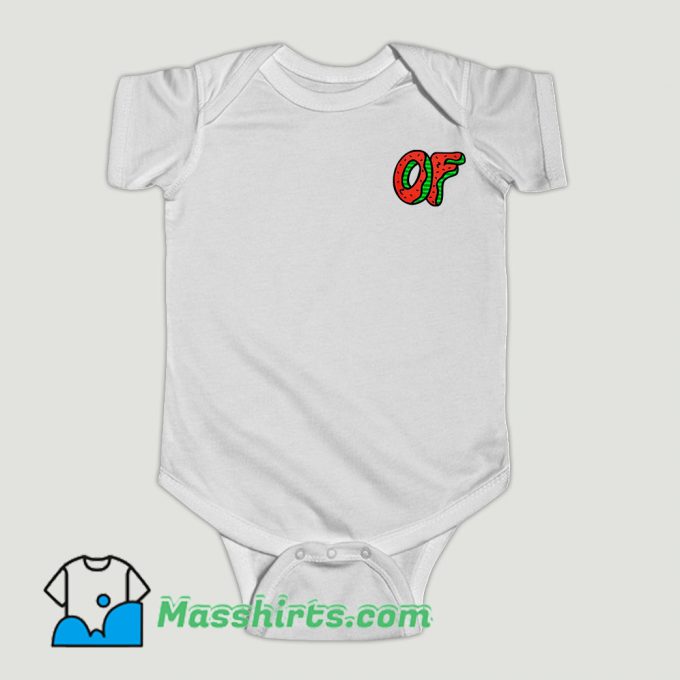 Funny Odd Future OF Watermelon Donut Baby Onesie