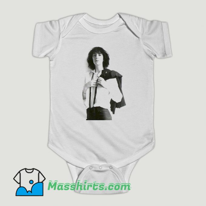 Funny Patti Smith Horses Punk Rock Baby Onesie