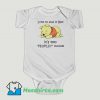 Funny Pooh I Like To Stay in Bed Baby Onesie