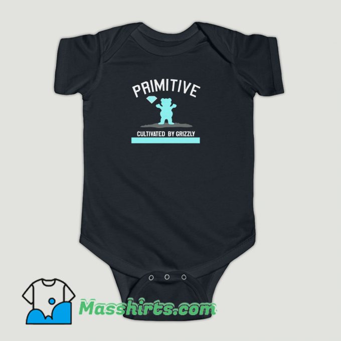 Funny Primitive x Grizzly x Diamond Supply Co Baby Onesie