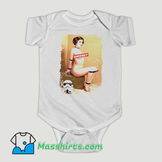 Funny Princess Leia Star Wars Disobey Baby Onesie