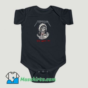 Funny Red Indian Skeleton Yeezus Tour Baby Onesie