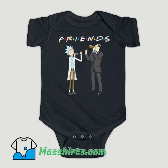 Funny Rick and Archer Drink Wine Friend Baby Onesie