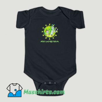 Funny Rick and Morty wash your damn hands Baby Onesie