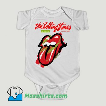 Funny Rolling Stones No Filter Baby Onesie
